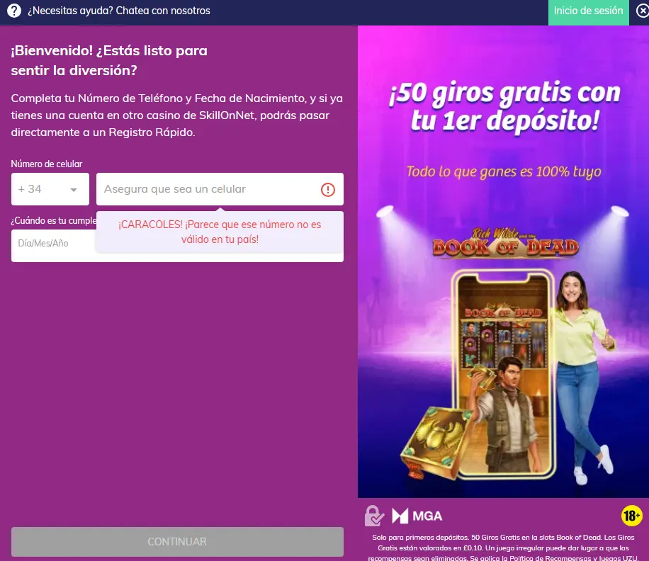 Playuzu Proceso de registro